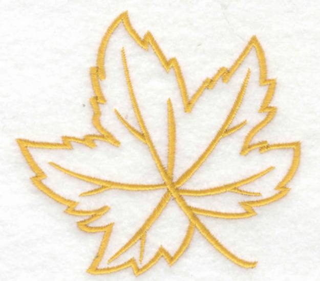 Picture of Maple Leaf Outline Machine Embroidery Design