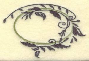 Picture of Oval Vine Frame A Machine Embroidery Design