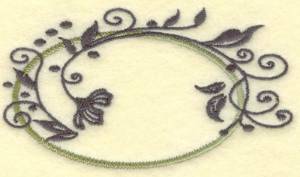 Picture of Oval Vine Frame B Machine Embroidery Design