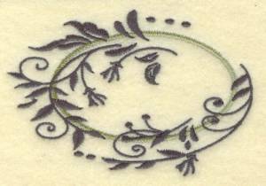 Picture of Oval Vine Frame C Machine Embroidery Design