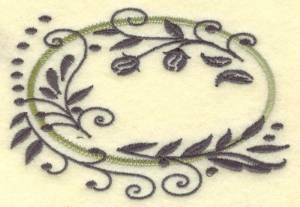 Picture of Oval Vine Frame D Machine Embroidery Design