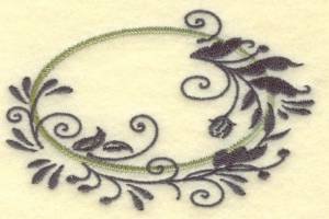 Picture of Oval Vine Frame E Machine Embroidery Design
