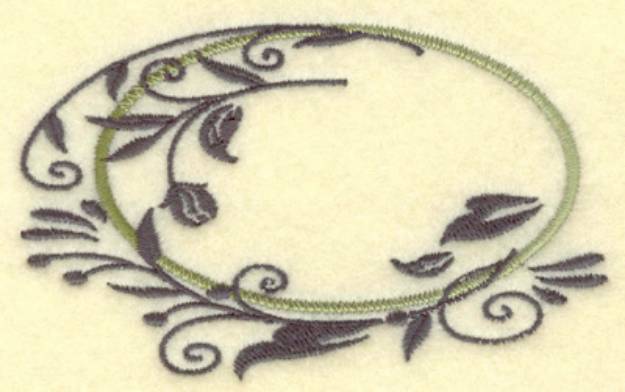 Picture of Oval Vine Frame G Machine Embroidery Design