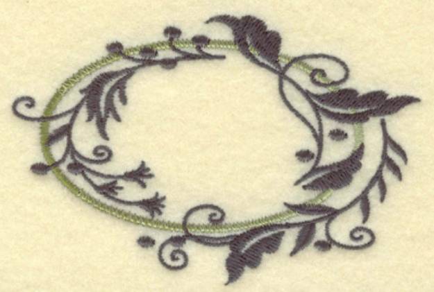 Picture of Oval Vine Frame I Machine Embroidery Design