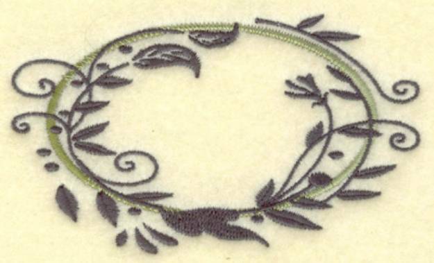 Picture of Oval Vine Frame J Machine Embroidery Design