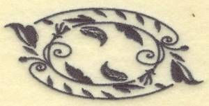 Picture of Oval Vines A Machine Embroidery Design