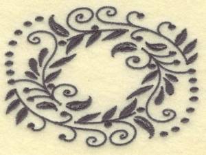 Picture of Oval Vines D Machine Embroidery Design
