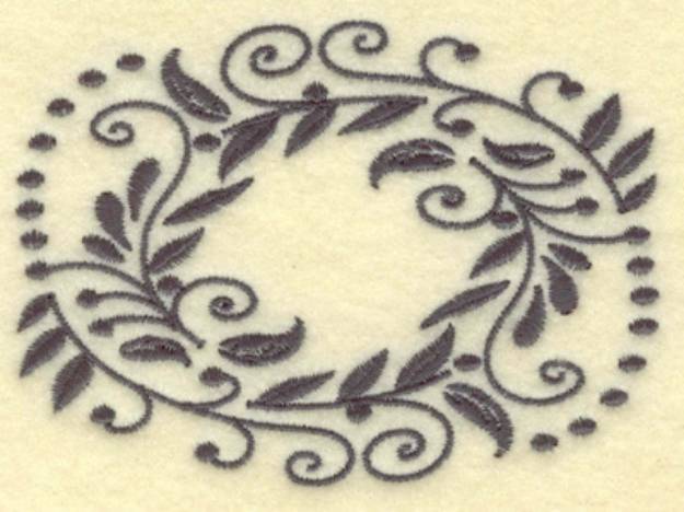 Picture of Oval Vines D Machine Embroidery Design