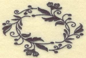 Picture of Oval Vines F Machine Embroidery Design