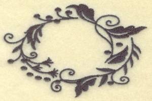 Picture of Oval Vines I Machine Embroidery Design