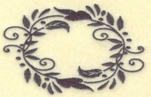 Picture of Oval Vines J Machine Embroidery Design