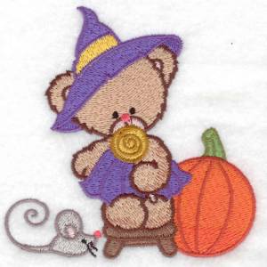 Picture of Witch Bear & Mouse Machine Embroidery Design