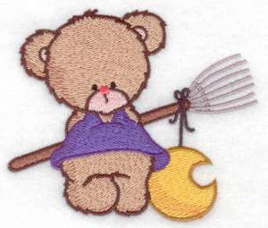 Picture of Bear With Broom Machine Embroidery Design