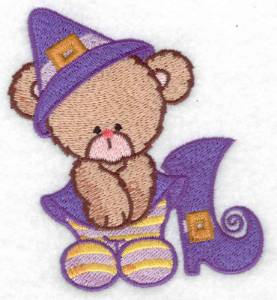 Picture of Bear Witch & Boot Machine Embroidery Design