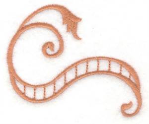 Picture of Banner With Swirls Machine Embroidery Design