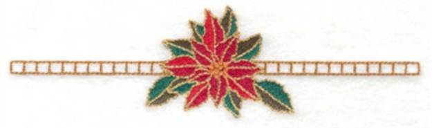 Picture of Single Poinsettia Border Machine Embroidery Design