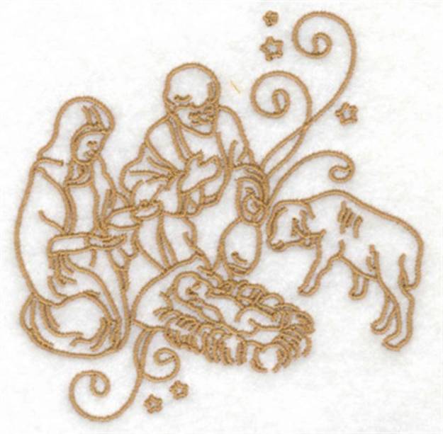 Picture of Nativity Scene Machine Embroidery Design