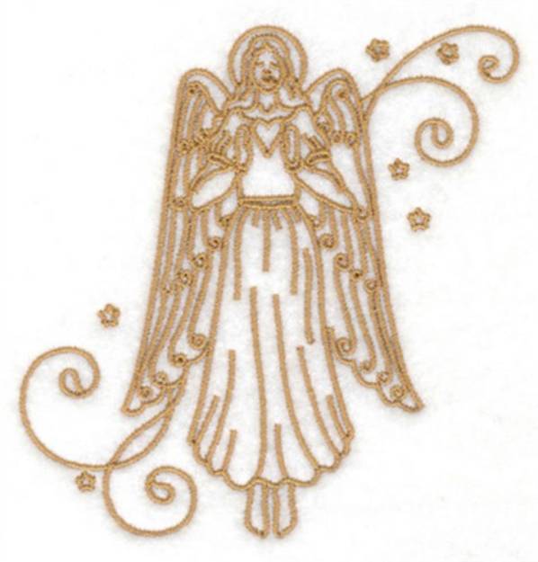 Picture of Angel & Swirls Machine Embroidery Design