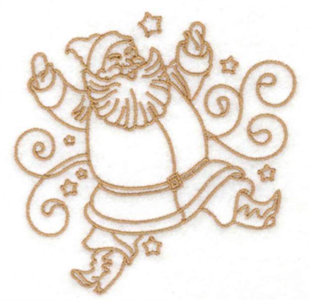 Picture of Santa & Swirls Machine Embroidery Design