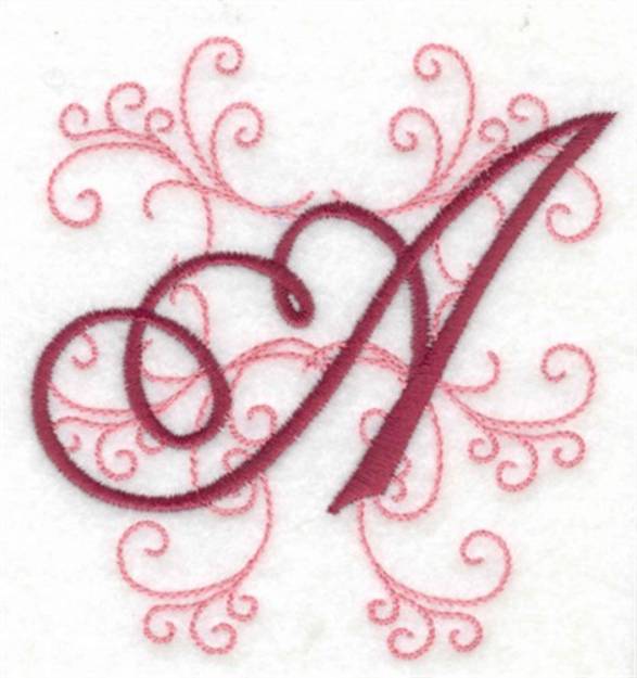 Picture of Swirl Monogram A Machine Embroidery Design