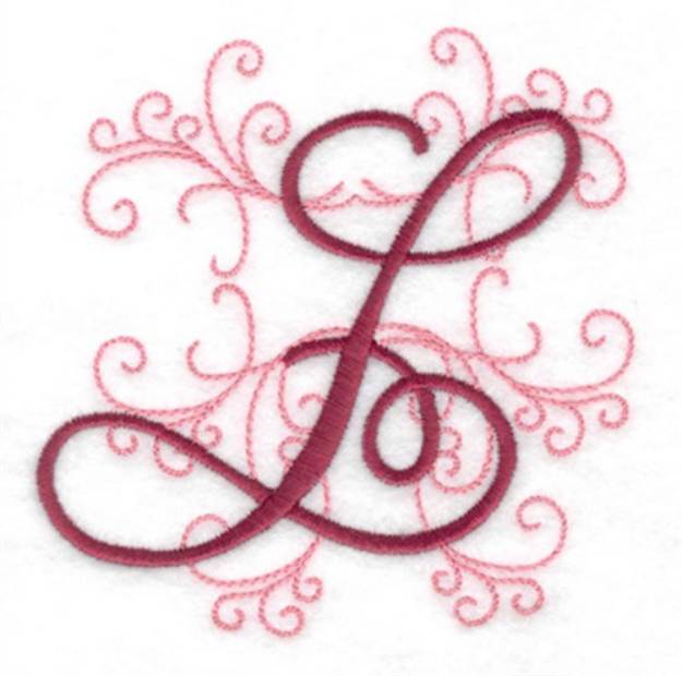 Picture of Swirl Monogram L Machine Embroidery Design
