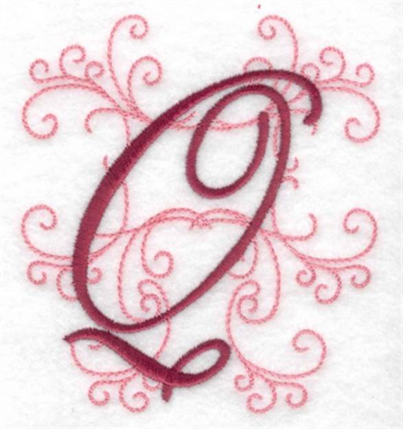 Picture of Swirl Monogram Q Machine Embroidery Design