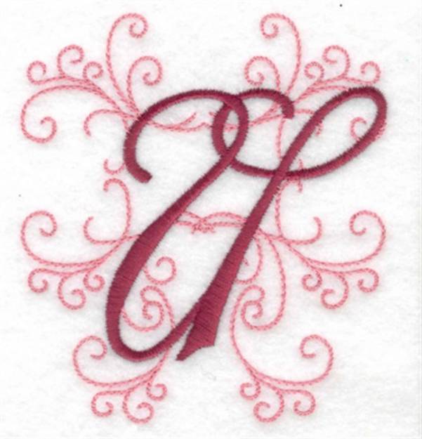Picture of Swirl Monogram U Machine Embroidery Design