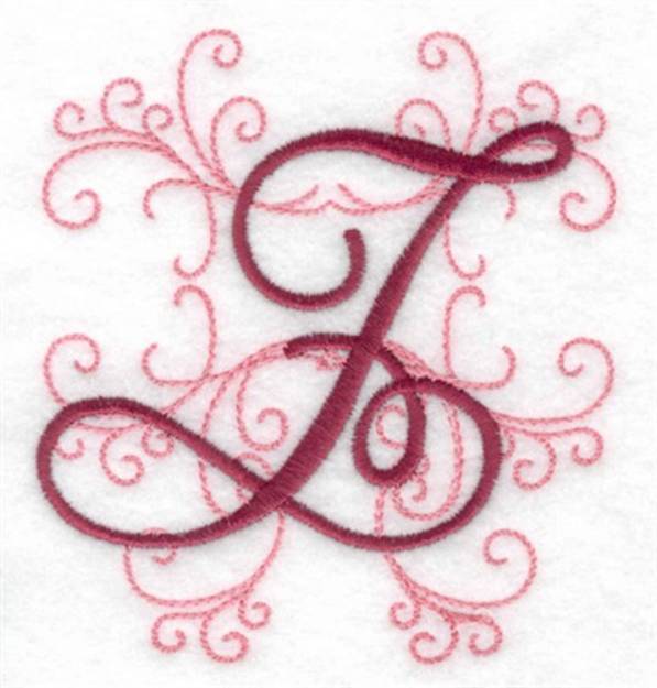 Picture of Swirl Monogram Z Machine Embroidery Design