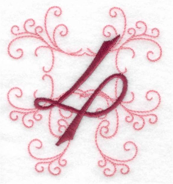Picture of Swirl Monogram 4 Machine Embroidery Design