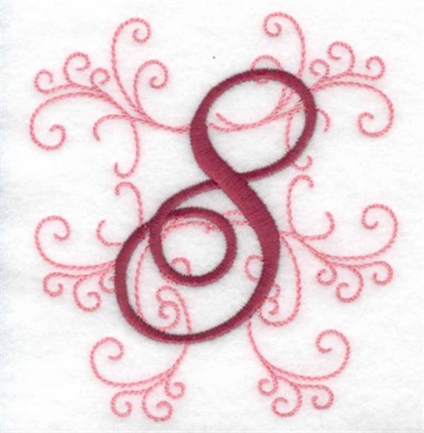 Picture of Swirl Monogram 8 Machine Embroidery Design