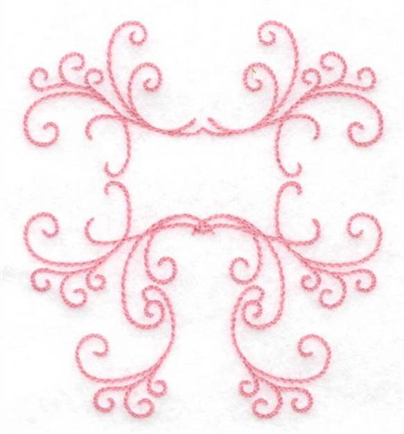 Picture of Swirl Monogram Background Machine Embroidery Design