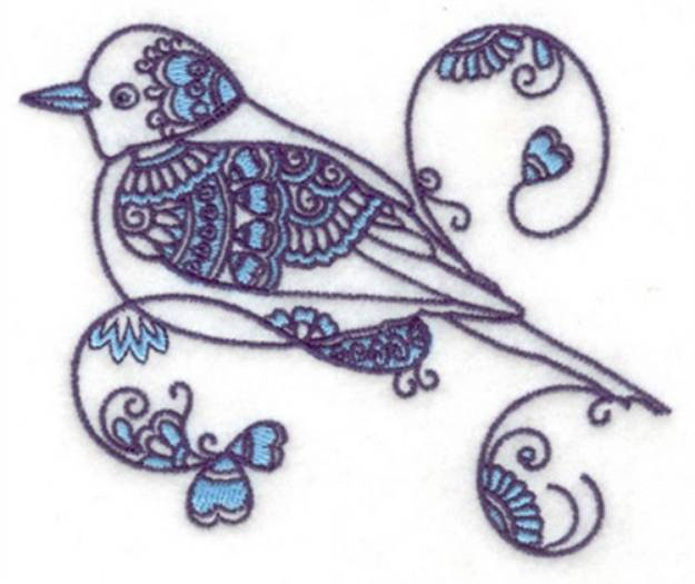 Picture of Pretty Bird Machine Embroidery Design