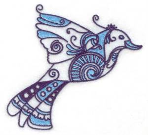 Picture of Decorative Bird Machine Embroidery Design