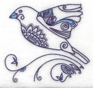 Picture of Bird Decor Machine Embroidery Design