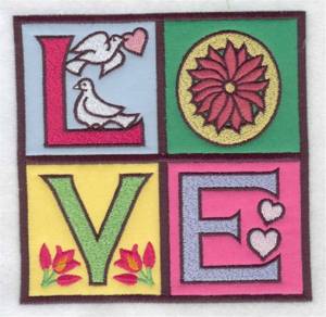 Picture of LOVE Applique Machine Embroidery Design