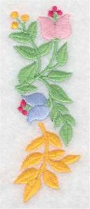 Picture of Vertical Flowers Machine Embroidery Design