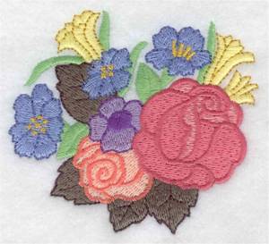 Picture of Floral Bouqet Machine Embroidery Design