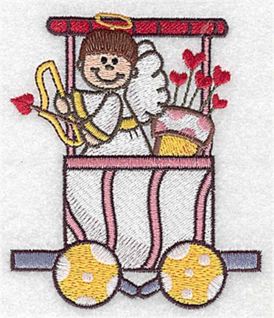 Picture of Cupid Train Car Machine Embroidery Design