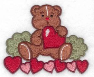 Picture of Love Teddy Machine Embroidery Design