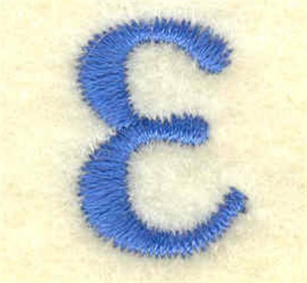 Picture of Epsilon Lower Case Small Machine Embroidery Design