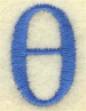 Picture of Theta Lower Case Small Machine Embroidery Design