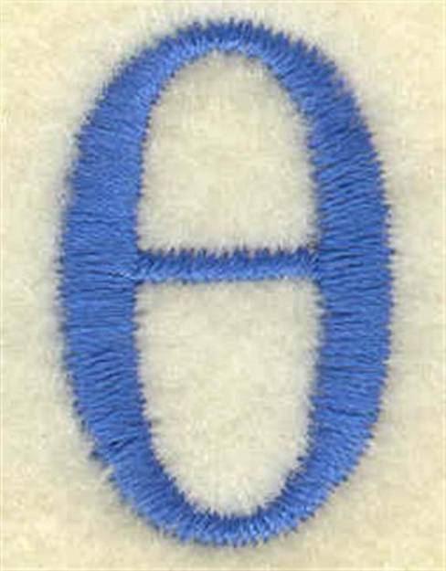 Picture of Theta Lower Case Small Machine Embroidery Design