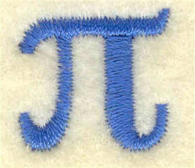 Picture of Pi Lower Case Small Machine Embroidery Design