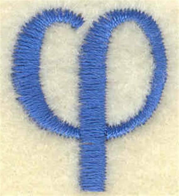 Picture of Phi Lower Case Small Machine Embroidery Design