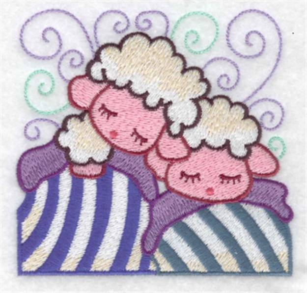 Picture of Sleepy Lambs Machine Embroidery Design