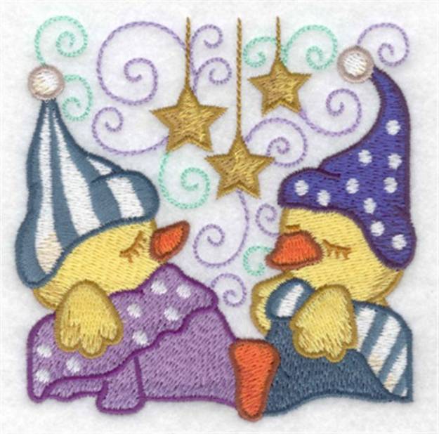 Picture of Sleepy Ducks Machine Embroidery Design