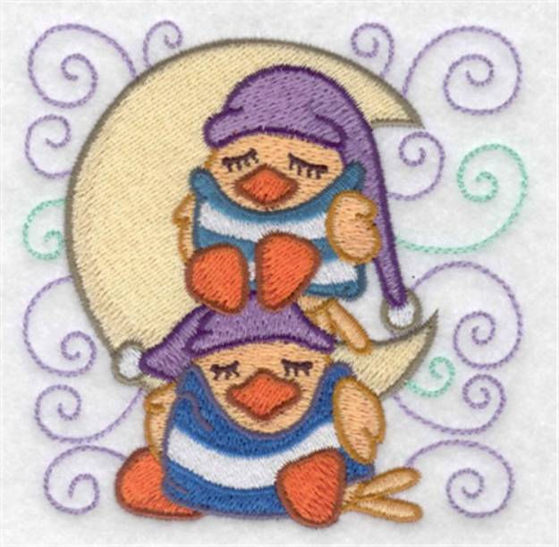 Picture of Sleeping Ducks Machine Embroidery Design