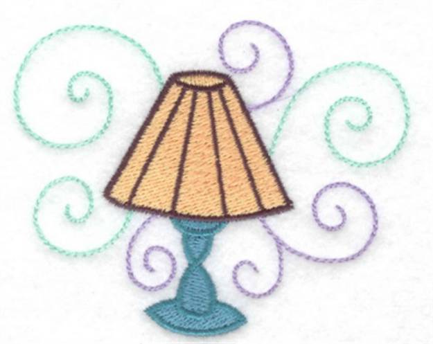 Picture of Lamp With Swirls Machine Embroidery Design