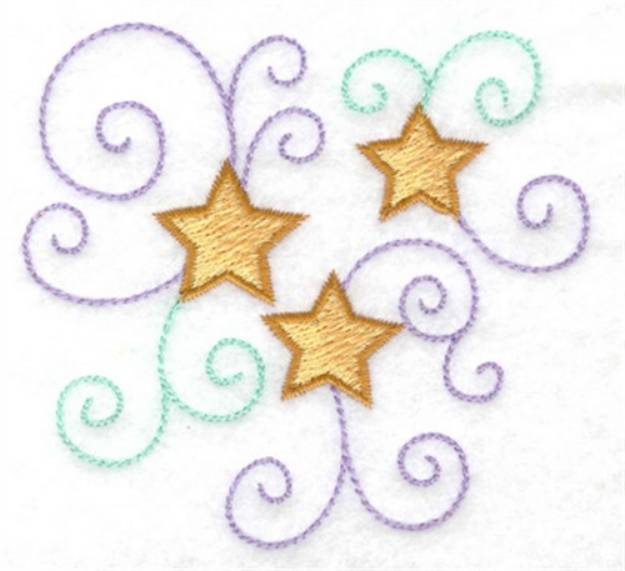 Picture of Trio Of Stars Machine Embroidery Design