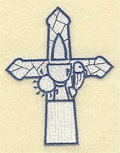 Picture of Cross With Chalice Machine Embroidery Design